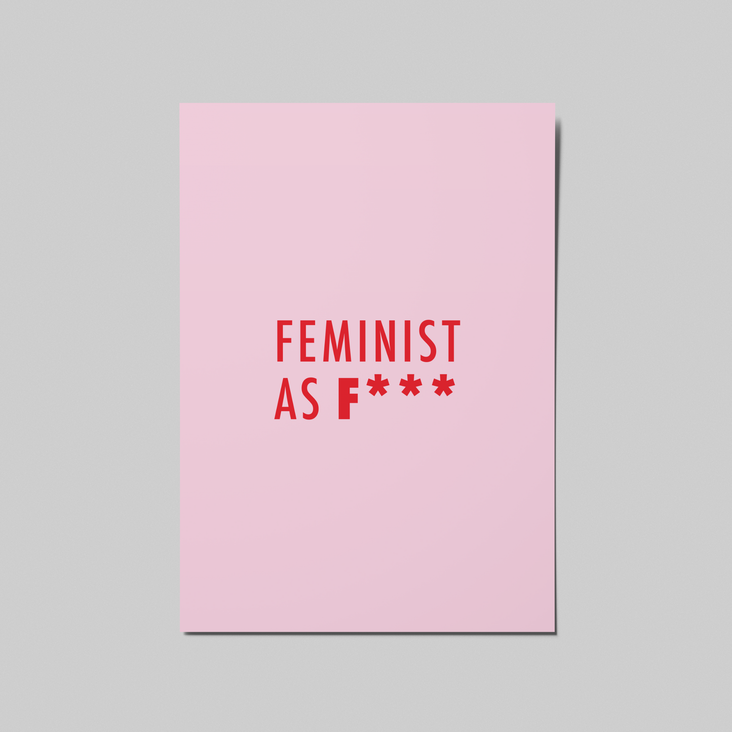 FEMINIST AS F*** − einzelne Postkarte
